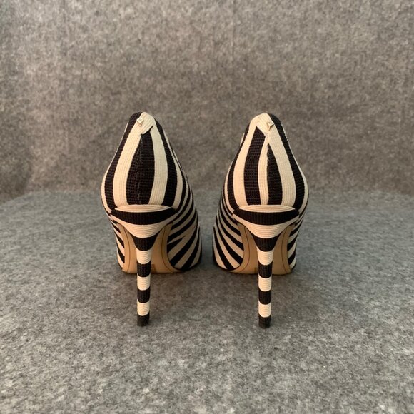 Sam Edelman Hazel Women’s Black and Off White Stripes Heel Pointed Shoes - Picture 13 of 14